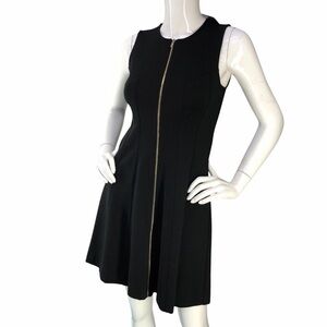 Ann Taylor Black front zip Dress